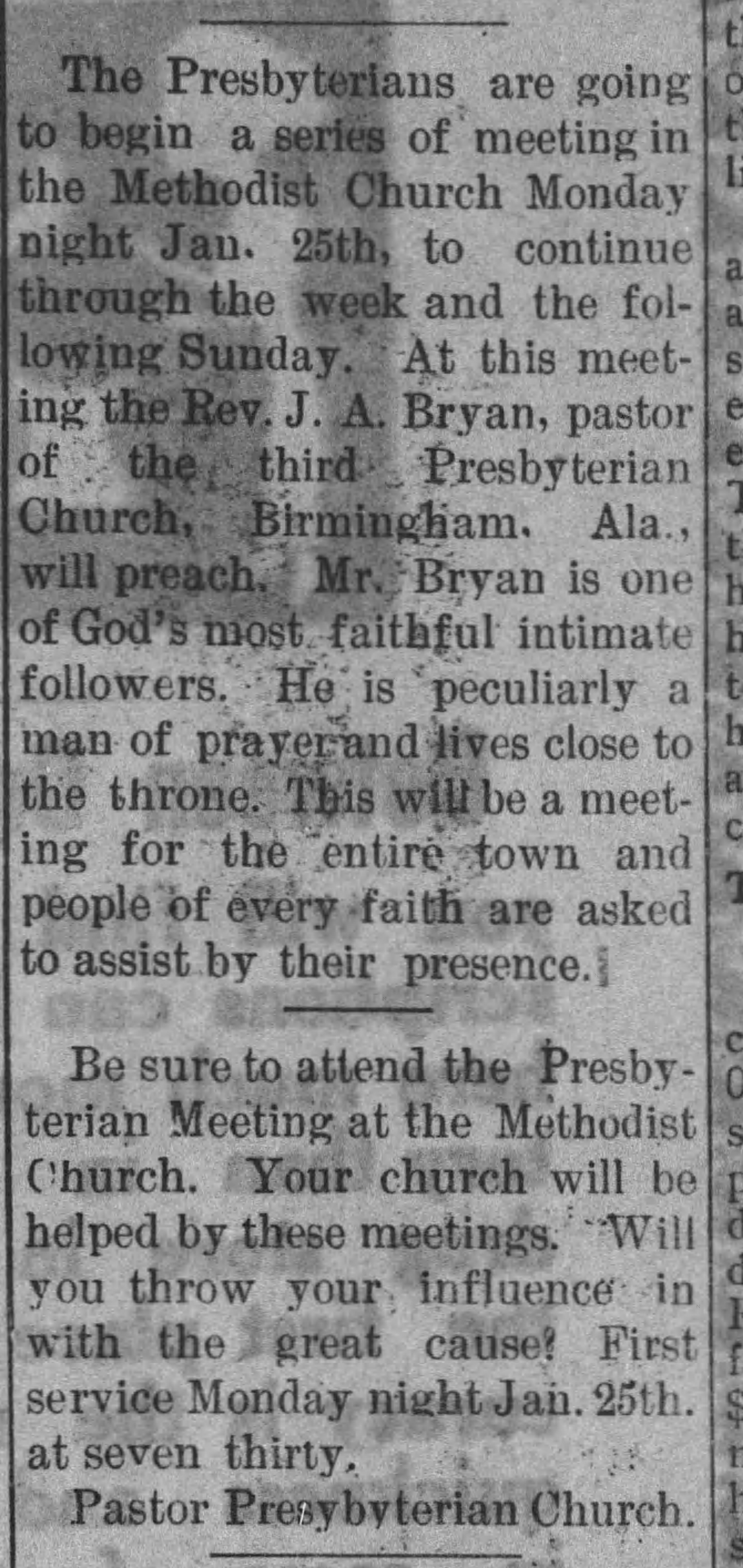 Presbyterian Meetings